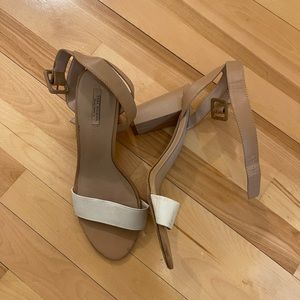 Zara beige sandal heels